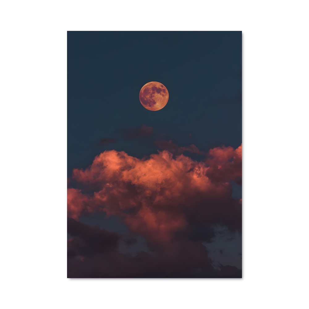 Poster magnifique de l'éclipse lunaire